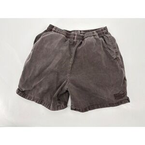 Root Beer Dyed Cotton Elastic Waist Shorts Brown Mens Medium Drawstring Pocket